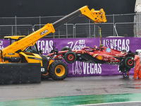 The Scuderia Ferrari SF-24 Ferrari participates in the Formula 1 Lenovo Grande Premio De Sao Paulo 2024 in Sao Paulo, Brazil, on November 3,...