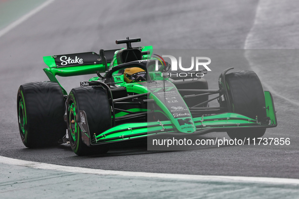 Valtteri Bottas of Finland drives the (77) Stake F1 Team Kick Sauber C44 Ferrari during the Formula 1 Lenovo Grande Premio De Sao Paulo 2024...