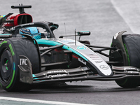 George Russell of the UK drives the (63) Mercedes-AMG Petronas F1 Team F1 W15 E Performance Mercedes during the Formula 1 Lenovo Grande Prem...