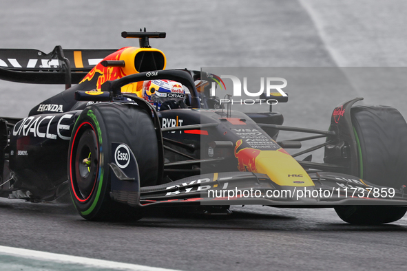 Max Verstappen of the Netherlands drives the Oracle Red Bull Racing RB20 Honda RBPT during the Formula 1 Lenovo Grande Premio De Sao Paulo 2...