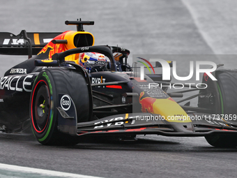 Max Verstappen of the Netherlands drives the Oracle Red Bull Racing RB20 Honda RBPT during the Formula 1 Lenovo Grande Premio De Sao Paulo 2...