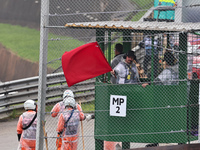 A red flag occurs during the Formula 1 Lenovo Grande Premio De Sao Paulo 2024 in Sao Paulo, Brazil, on November 3, 2024. (