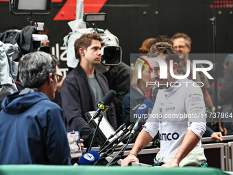 Fernando Alonso participates in the Formula 1 Lenovo Grande Premio De Sao Paulo 2024 in Sao Paulo, Brazil, on November 3, 2024. (