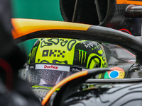 Lando Norris of the UK drives the McLaren F1 Team MCL38 Mercedes during the Formula 1 Lenovo Grande Premio De Sao Paulo 2024 in Sao Paulo, B...