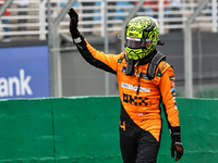 Lando Norris of the UK drives the McLaren F1 Team MCL38 Mercedes during the Formula 1 Lenovo Grande Premio De Sao Paulo 2024 in Sao Paulo, B...