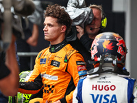 Lando Norris of the UK drives the McLaren F1 Team MCL38 Mercedes during the Formula 1 Lenovo Grande Premio De Sao Paulo 2024 in Sao Paulo, B...