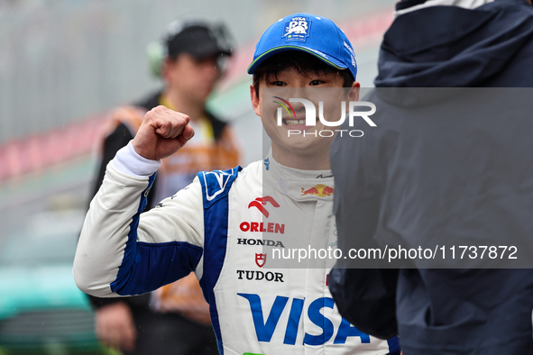 Yuki Tsunoda of Japan drives the (22) Visa Cash app RB VCARB01 Honda RBPT during the Formula 1 Lenovo Grande Premio De Sao Paulo 2024 in Sao...