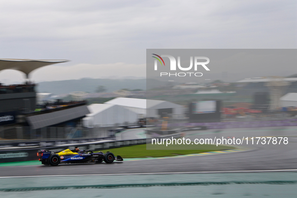 Alexander Albon of Thailand drives the (23) Williams Racing FW46 Mercedes during the Formula 1 Lenovo Grande Premio De Sao Paulo 2024 in Sao...