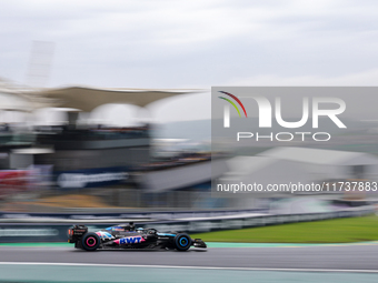 Esteban Ocon of France drives the (31) BWT Alpine F1 Team A524 Renault during the Formula 1 Lenovo Grande Premio De Sao Paulo 2024 in Sao Pa...