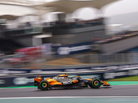 Lando Norris of the UK drives the McLaren F1 Team MCL38 Mercedes during the Formula 1 Lenovo Grande Premio De Sao Paulo 2024 in Sao Paulo, B...