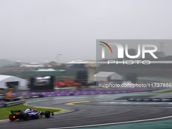 Yuki Tsunoda of Japan drives the (22) Visa Cash app RB VCARB01 Honda RBPT during the Formula 1 Lenovo Grande Premio De Sao Paulo 2024 in Sao...