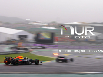 Max Verstappen of the Netherlands drives the Oracle Red Bull Racing RB20 Honda RBPT during the Formula 1 Lenovo Grande Premio De Sao Paulo 2...