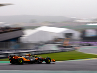 Lando Norris of the UK drives the McLaren F1 Team MCL38 Mercedes during the Formula 1 Lenovo Grande Premio De Sao Paulo 2024 in Sao Paulo, B...