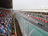 Fernando Alonso of Spain drives the (14) Aston Martin Aramco Cognizant F1 Team AMR24 Mercedes during the Formula 1 Lenovo Grande Premio De S...