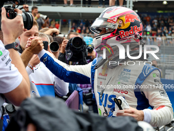 Yuki Tsunoda of Japan drives the (22) Visa Cash app RB VCARB01 Honda RBPT during the Formula 1 Lenovo Grande Premio De Sao Paulo 2024 in Sao...