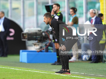 Alessio Dionisi, head coach of Palermo FC, watches the Serie B match between Palermo and Cittadella at the Stadio ''Renzo Barbera'' in Paler...