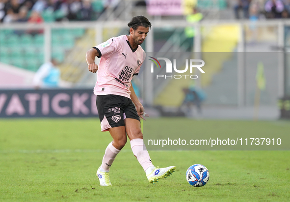 Pietro Ceccaroni of Palermo FC is in action during the Serie B match between Palermo and Cittadella at the Stadio ''Renzo Barbera'' in Paler...