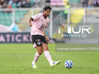 Pietro Ceccaroni of Palermo FC is in action during the Serie B match between Palermo and Cittadella at the Stadio ''Renzo Barbera'' in Paler...