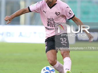 Pietro Ceccaroni of Palermo FC is in action during the Serie B match between Palermo and Cittadella at the Stadio ''Renzo Barbera'' in Paler...