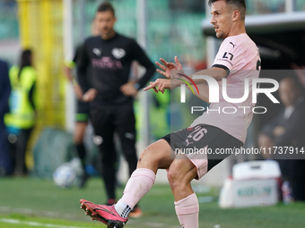 Valerio Verre of Palermo FC is in action during the Serie B match between Palermo and Cittadella at the Stadio ''Renzo Barbera'' in Palermo,...