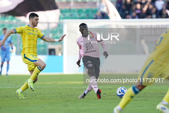 Claudio Gomes of Palermo FC plays during the Serie B match between Palermo and Cittadella at the Stadio ''Renzo Barbera'' in Palermo, Italy,...