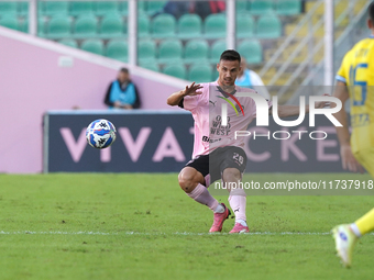 Valerio Verre of Palermo FC is in action during the Serie B match between Palermo and Cittadella at the Stadio ''Renzo Barbera'' in Palermo,...