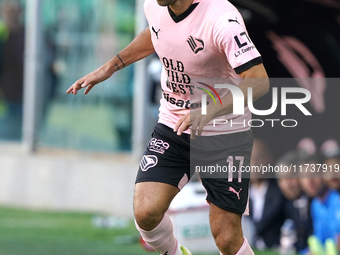 Federico Di Francesco of Palermo FC is in action during the Serie B match between Palermo and Cittadella at the Stadio ''Renzo Barbera'' in...