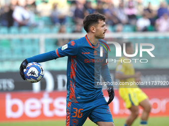 Elhan Kastrati of AS Cittadella is in action during the Serie B match between Palermo and Cittadella at the Stadio ''Renzo Barbera'' in Pale...