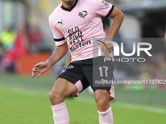 Federico Di Francesco of Palermo FC is in action during the Serie B match between Palermo and Cittadella at the Stadio ''Renzo Barbera'' in...