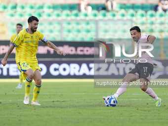 Federico Di Francesco of Palermo FC is in action during the Serie B match between Palermo and Cittadella at the Stadio ''Renzo Barbera'' in...