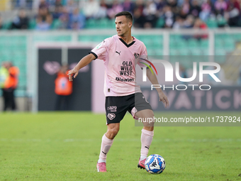 Valerio Verre of Palermo FC is in action during the Serie B match between Palermo and Cittadella at the Stadio ''Renzo Barbera'' in Palermo,...