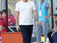 Alessandro Dal Canto, head coach of AS Cittadella, watches the Serie B match between Palermo and Cittadella at the Stadio ''Renzo Barbera''...