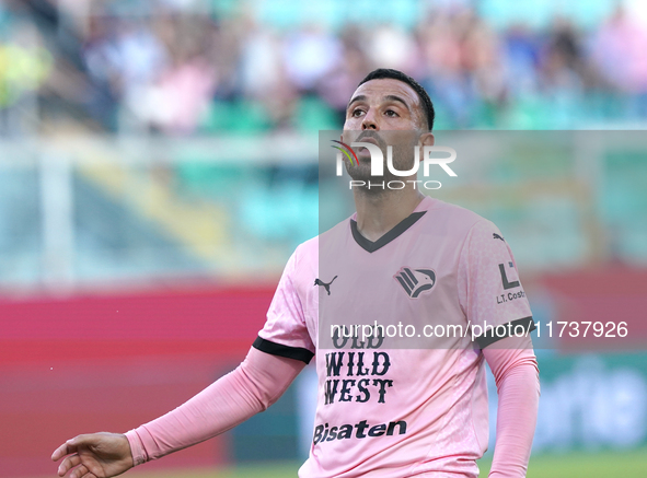 Roberto Insigne of Palermo FC is in action during the Serie B match between Palermo and Cittadella at the Stadio ''Renzo Barbera'' in Palerm...