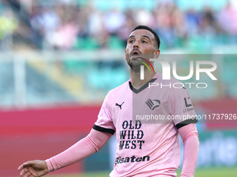 Roberto Insigne of Palermo FC is in action during the Serie B match between Palermo and Cittadella at the Stadio ''Renzo Barbera'' in Palerm...