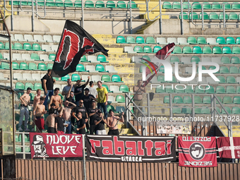 Supporters of As Cittadella attend the Serie B match between Palermo and Cittadella at the Stadio ''Renzo Barbera'' in Palermo, Italy, on No...