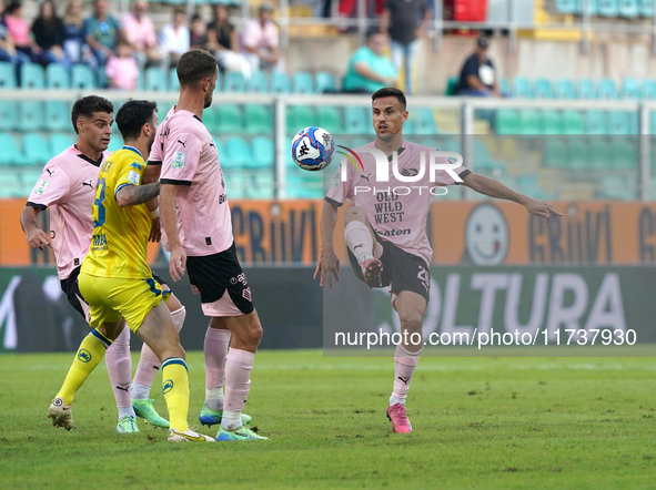 Valerio Verre of Palermo FC is in action during the Serie B match between Palermo and Cittadella at the Stadio ''Renzo Barbera'' in Palermo,...