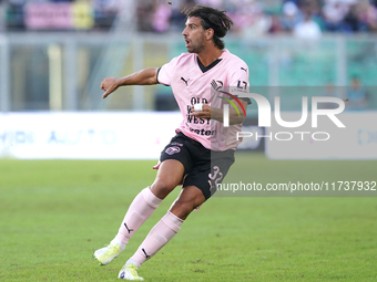 Pietro Ceccaroni of Palermo FC is in action during the Serie B match between Palermo and Cittadella at the Stadio ''Renzo Barbera'' in Paler...