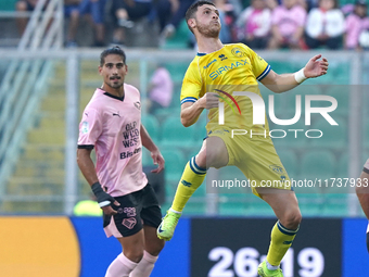 Luca Pandolfi of As Cittadella plays during the Serie B match between Palermo and Cittadella at the Stadio ''Renzo Barbera'' in Palermo, Ita...