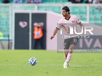 Pietro Ceccaroni of Palermo FC is in action during the Serie B match between Palermo and Cittadella at the Stadio ''Renzo Barbera'' in Paler...