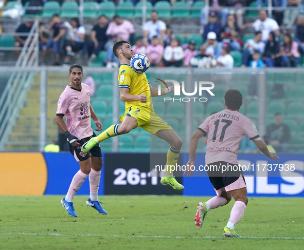 Luca Pandolfi of As Cittadella plays during the Serie B match between Palermo and Cittadella at the Stadio ''Renzo Barbera'' in Palermo, Ita...