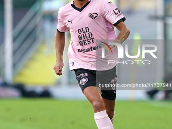 Pietro Ceccaroni of Palermo FC is in action during the Serie B match between Palermo and Cittadella at the Stadio ''Renzo Barbera'' in Paler...