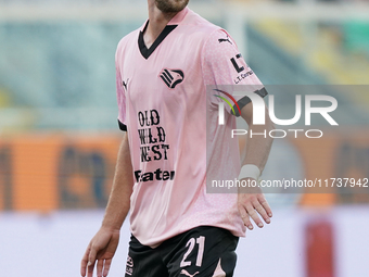 Jeremy Le Douaron of Palermo FC plays during the Serie B match between Palermo and Cittadella at the Stadio ''Renzo Barbera'' in Palermo, It...