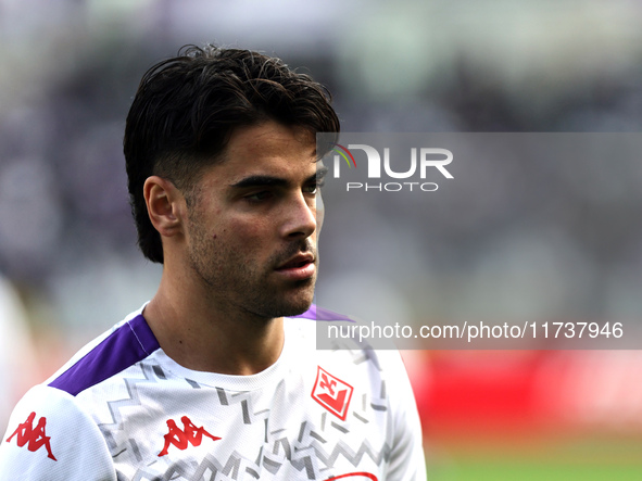 Riccardo Sottil participates in the Serie A 2024-2025 match between Torino and Fiorentina in Torino, Italy, on November 3, 2024. 