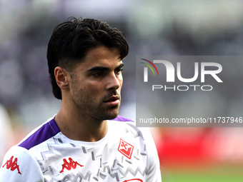 Riccardo Sottil participates in the Serie A 2024-2025 match between Torino and Fiorentina in Torino, Italy, on November 3, 2024. (