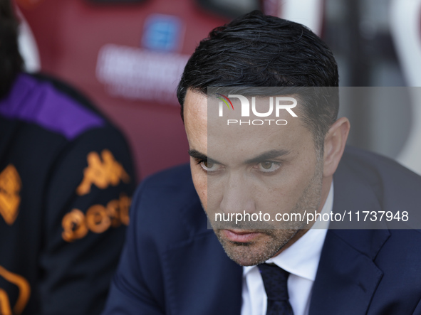 Raffaele Palladino participates in the Serie A 2024-2025 match between Torino and Fiorentina in Torino, Italy, on November 3, 2024. 