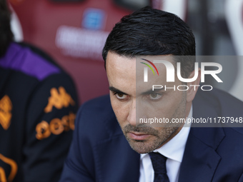 Raffaele Palladino participates in the Serie A 2024-2025 match between Torino and Fiorentina in Torino, Italy, on November 3, 2024. (