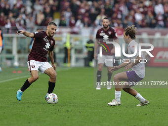 Nikola Vlasic participates in the Serie A 2024-2025 match between Torino and Fiorentina in Torino, Italy, on November 3, 2024. (