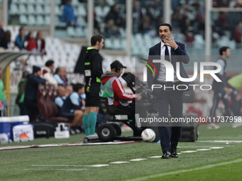 Raffaele Palladino participates in the Serie A 2024-2025 match between Torino and Fiorentina in Torino, Italy, on November 3, 2024. (