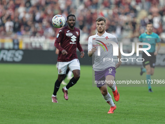 Lucas Beltran participates in the Serie A 2024-2025 match between Torino and Fiorentina in Torino, Italy, on November 3, 2024. (