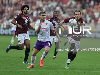 Lucas Beltran participates in the Serie A 2024-2025 match between Torino and Fiorentina in Torino, Italy, on November 3, 2024. (